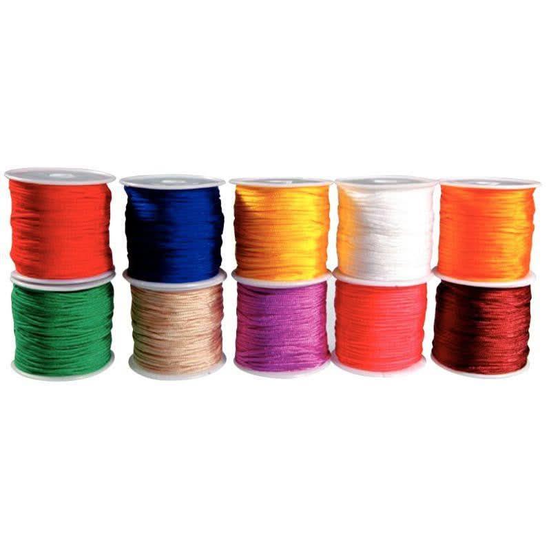 Lot de 10 bobines de cordon couleurs 18 mètres couleurs assorties - Ma Rentrée Facile