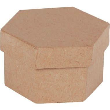 Lot de 10 boîtes hexagonales en carton, diamètre 8 cm - Ma Rentrée Facile
