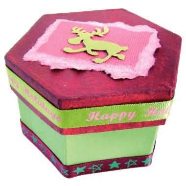 Lot de 10 boîtes hexagonales en carton, diamètre 8 cm - Ma Rentrée Facile