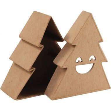 Lot de 10 boites sapin sourire en carton DECOPATCH - Ma Rentrée Facile