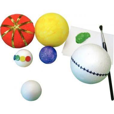 Lot de 10 boules en styropor blanches, diamètre 3,5 cm - Ma Rentrée Facile