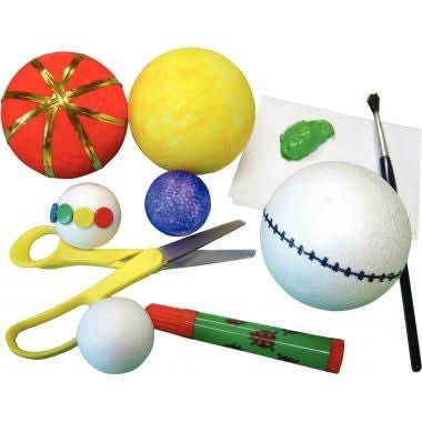 Lot de 10 boules en styropor blanches, diamètre 5 cm - Ma Rentrée Facile