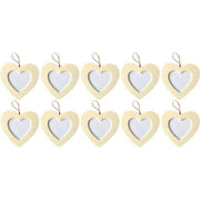 Lot de 10 cadres coeur à suspendre, en bois - Ma Rentrée Facile