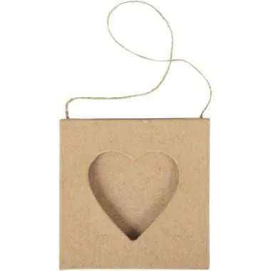 Lot de 10 cadres mini coeur en carton à décorer - Ma Rentrée Facile