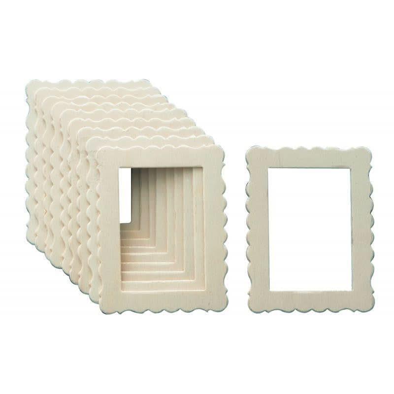 Lot de 10 cadres rectangulaires en bois - Ma Rentrée Facile