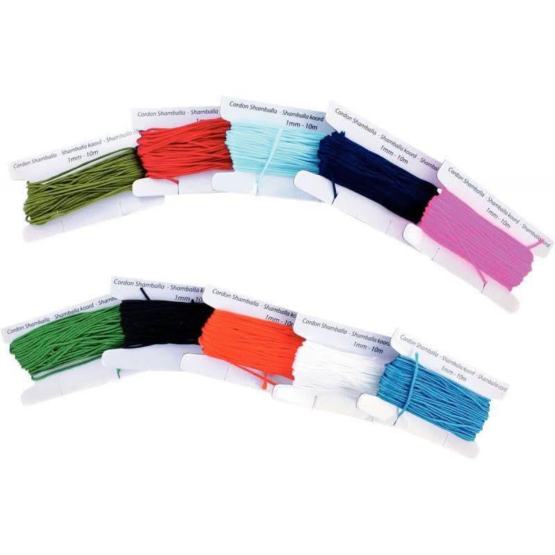 Lot de 10 cartes de fils Shamballa - Ma Rentrée Facile