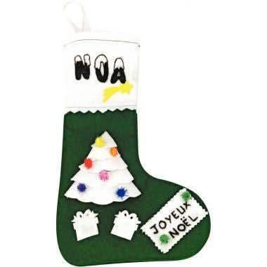 Lot de 10 chaussettes de Noël en feutrine - Ma Rentrée Facile