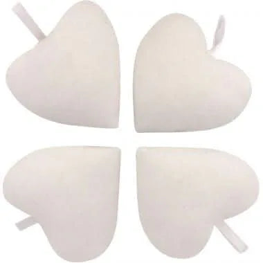Lot de 10 coeurs en coton blanc 8x10 cm - Ma Rentrée Facile