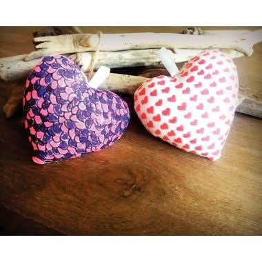 Lot de 10 coeurs en coton blanc 8x10 cm - Ma Rentrée Facile