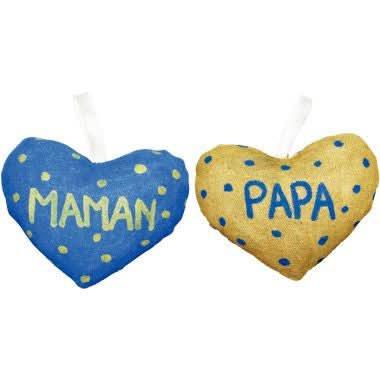 Lot de 10 coeurs en coton blanc 8x10 cm - Ma Rentrée Facile