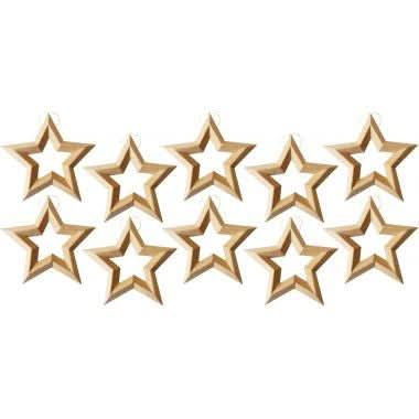 Lot de 10 étoiles avec un trou à suspendre - Ma Rentrée Facile