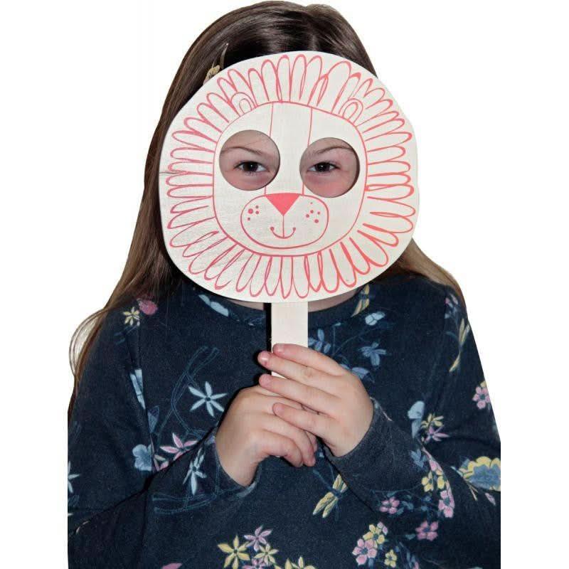 Lot de 10 masques en bois, les animaux de la savane - Ma Rentrée Facile