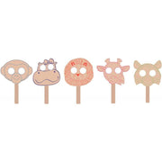 Lot de 10 masques en bois, les animaux de la savane - Ma Rentrée Facile