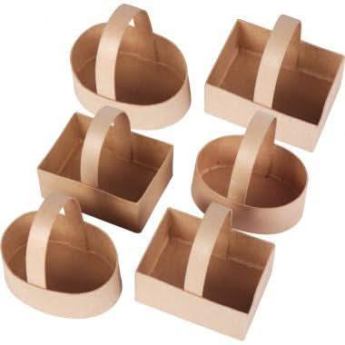 Lot de 10 paniers assortis en carton - Ma Rentrée Facile