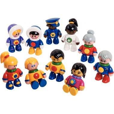 Lot de 10 personnages du monde TOLO - Ma Rentrée Facile