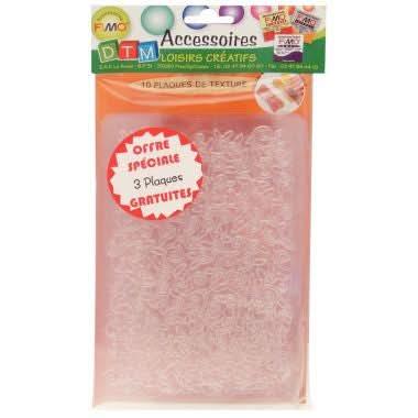 Lot de 10 plaques de texture assorties pour pâte Fimo - Ma Rentrée Facile