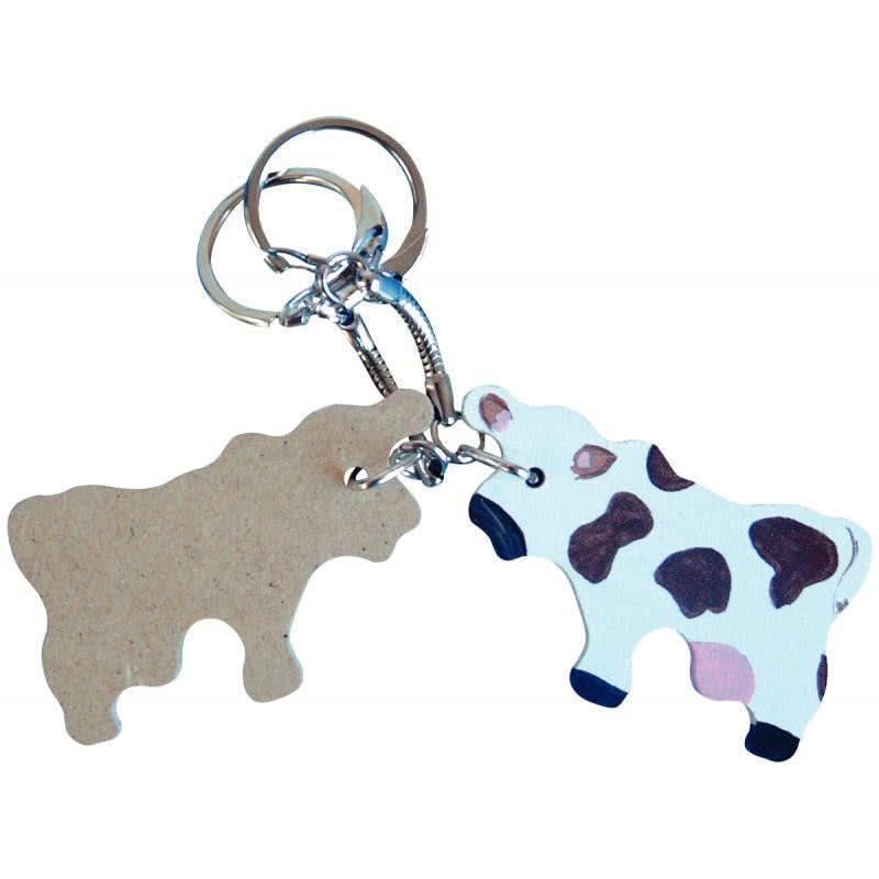 Lot de 10 porte-clés animaux en bois - Ma Rentrée Facile