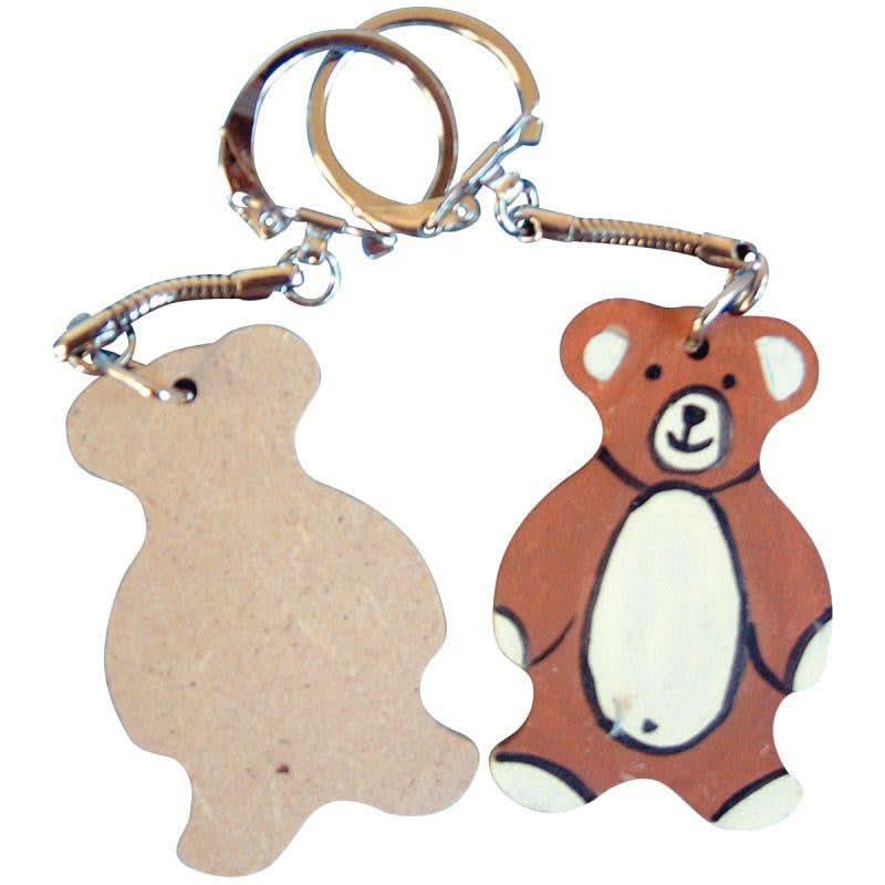 Lot de 10 porte-clés animaux en bois - Ma Rentrée Facile