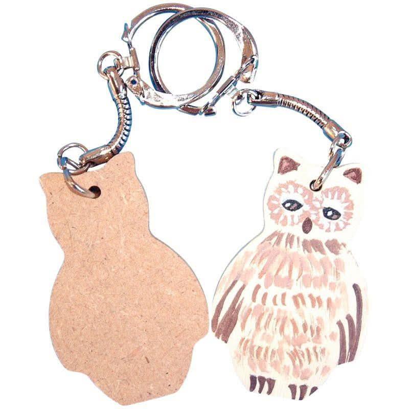 Lot de 10 porte-clés animaux en bois - Ma Rentrée Facile