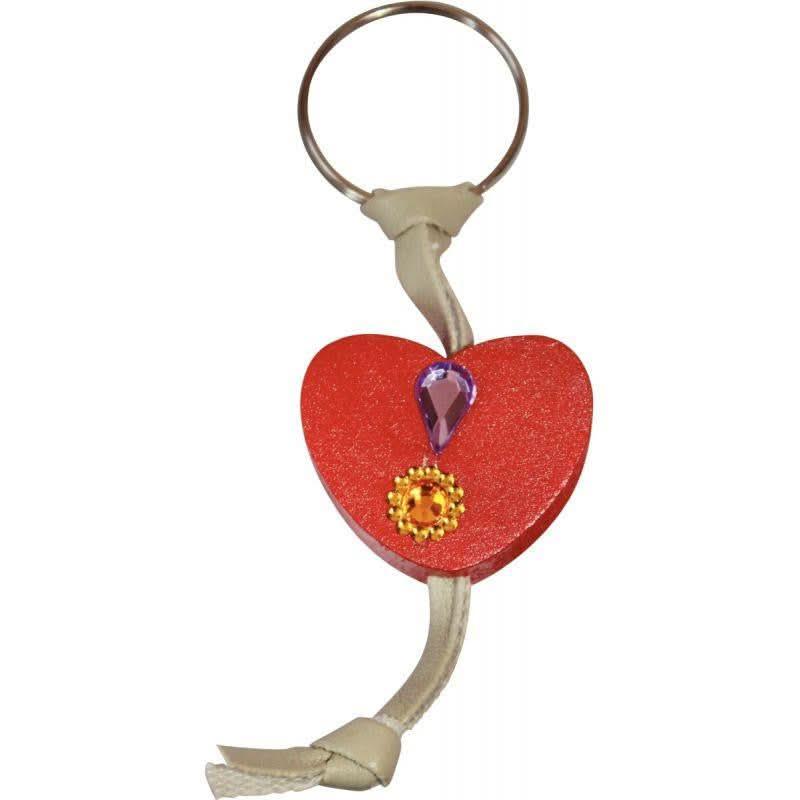 Lot de 10 porte-clés c?ur en bois - Ma Rentrée Facile