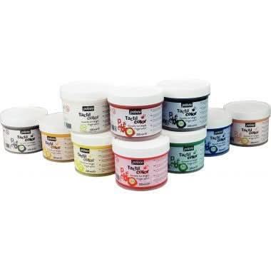 Lot de 10 pots de 225 ml de gouache aux doigts TACTIL'COLOR - Ma Rentrée Facile