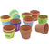 Lot de 10 pots de fleurs en carton hauteur 10 cm - Ma Rentrée Facile