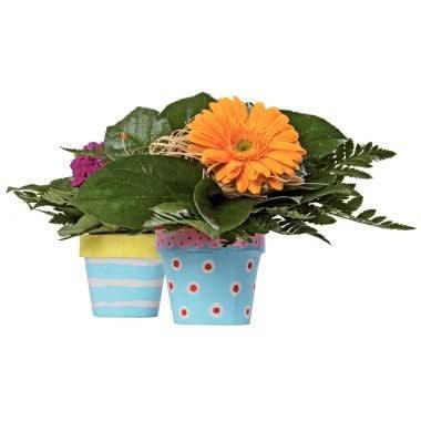 Lot de 10 pots de fleurs en carton hauteur 10 cm - Ma Rentrée Facile