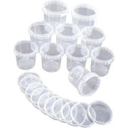 Lot de 10 pots vides 150ml avec couvercle - Ma Rentrée Facile