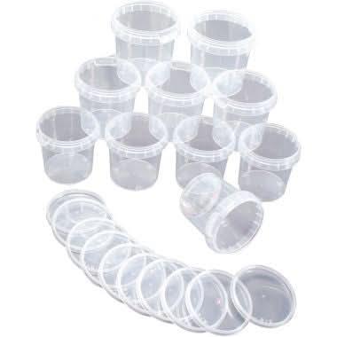 Lot de 10 pots vides 150ml avec couvercle - Ma Rentrée Facile