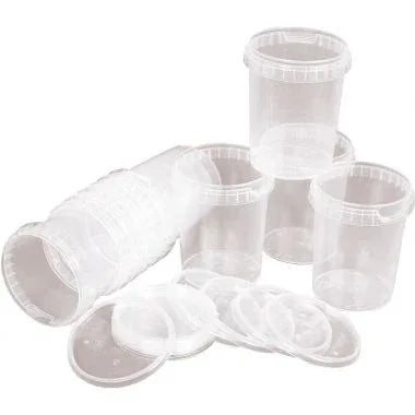 Lot de 10 pots vides 500ml avec couvercle - Ma Rentrée Facile