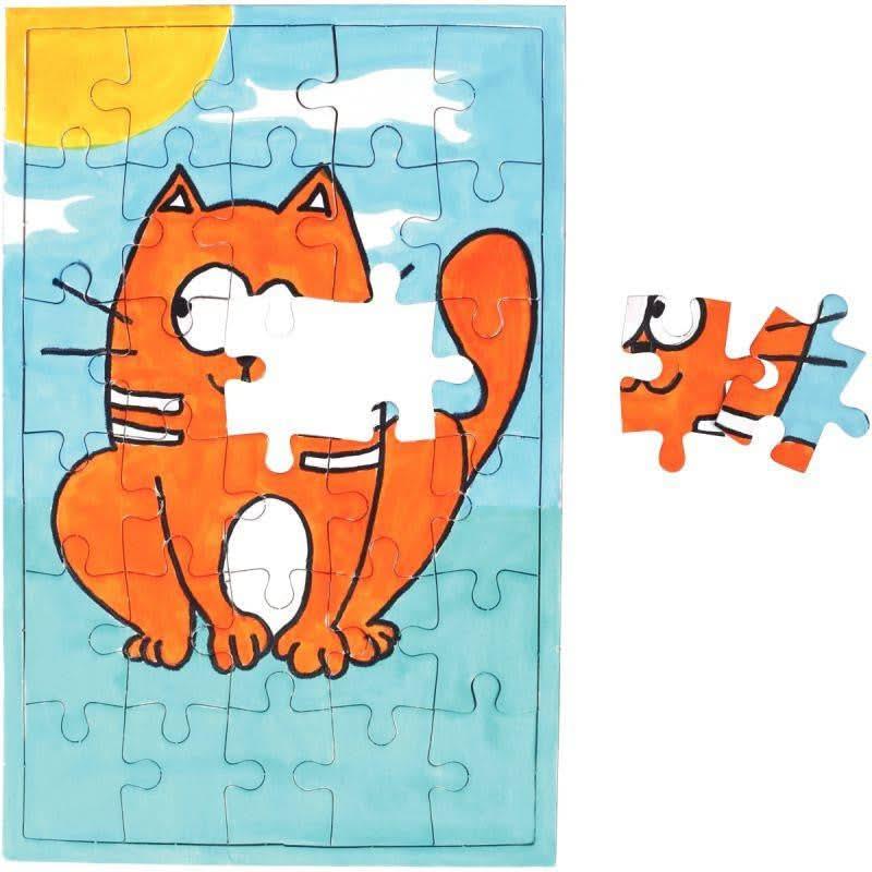 Lot de 10 puzzles blancs 30 pièces à décorer - Ma Rentrée Facile