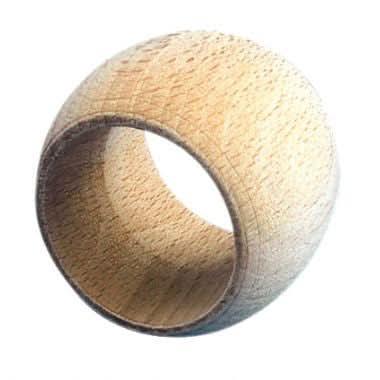 Lot de 10 ronds de serviette bombés en bois diamètre 4 cm - Ma Rentrée Facile