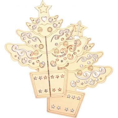 Lot de 10 sapins de Noël 3D en bois, 2 modèles Graine Créative - Ma Rentrée Facile