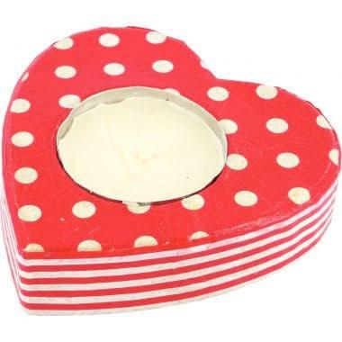 Lot de 10 supports bougie en carton forme c?ur, diamètre 8 cm, DECOPATCH - Ma Rentrée Facile