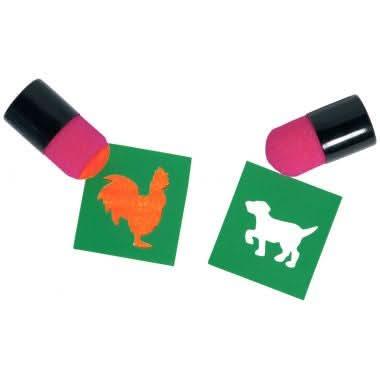 Lot de 10 tampons mousse pour pochoirs, diamètre 35 mm - Ma Rentrée Facile