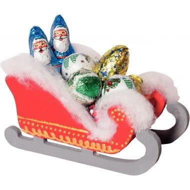 Lot de 10 traineaux du Père Noël en bois - Ma Rentrée Facile