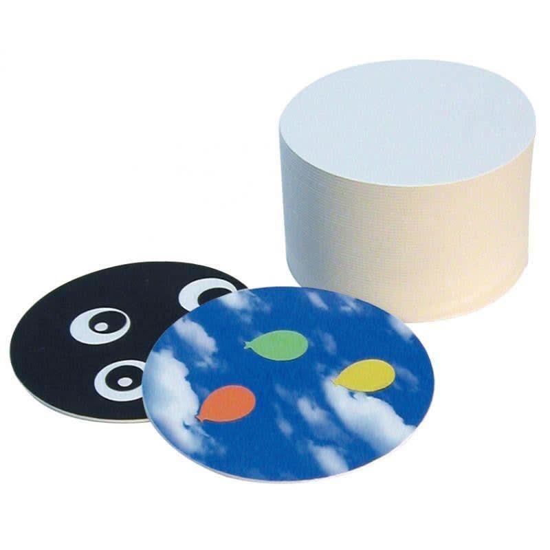 Lot de 100 dessous de verre ronds en carton blanc - Ma Rentrée Facile