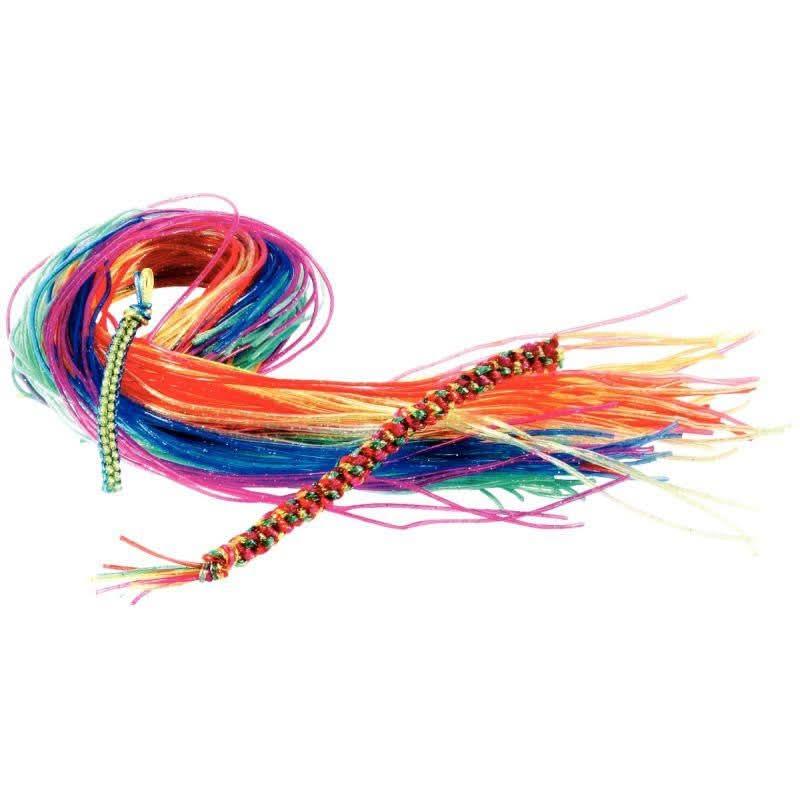 Lot de 100 scoubidous pailletés, longueur 80cm, 10 couleurs assorties - Ma Rentrée Facile