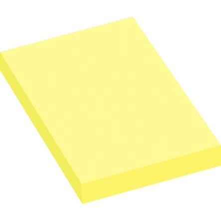 Lot 12 blocs de 100 feuilles de notes repositionnables 50x75mm jaune pastel - Ma Rentrée Facile