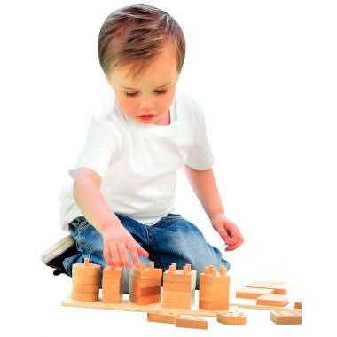 Lot de 12 encastrements multiples en bois naturel - Ma Rentrée Facile