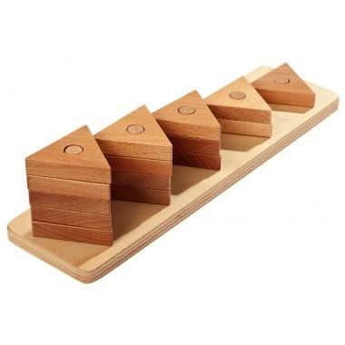 Lot de 12 encastrements multiples en bois naturel - Ma Rentrée Facile