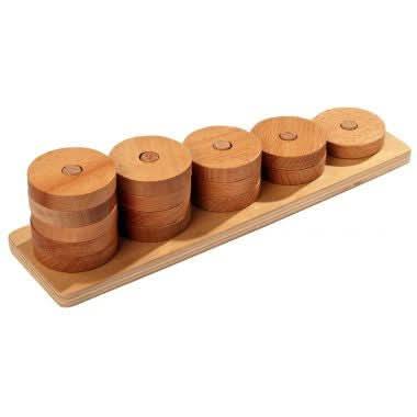 Lot de 12 encastrements multiples en bois naturel - Ma Rentrée Facile