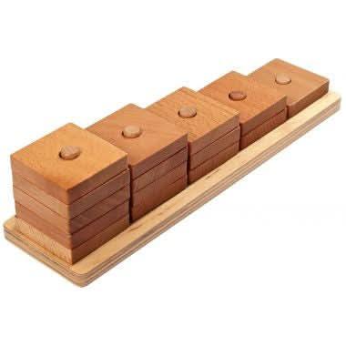 Lot de 12 encastrements multiples en bois naturel - Ma Rentrée Facile