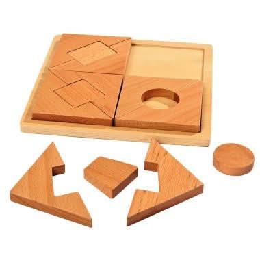 Lot de 12 encastrements multiples en bois naturel - Ma Rentrée Facile