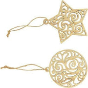Lot de 12 étoiles et boules art déco en bois - Ma Rentrée Facile