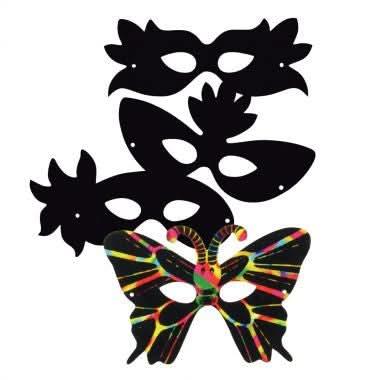 Lot de 12 masques en carte à gratter - Ma Rentrée Facile