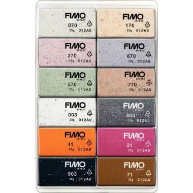 Lot de 12 pains Fimo 25g effet boho - Ma Rentrée Facile