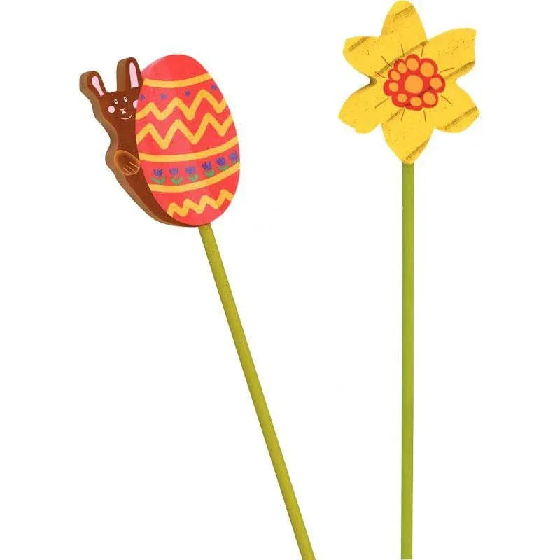 Lot de 12 piques fleurs Pâques - Ma Rentrée Facile