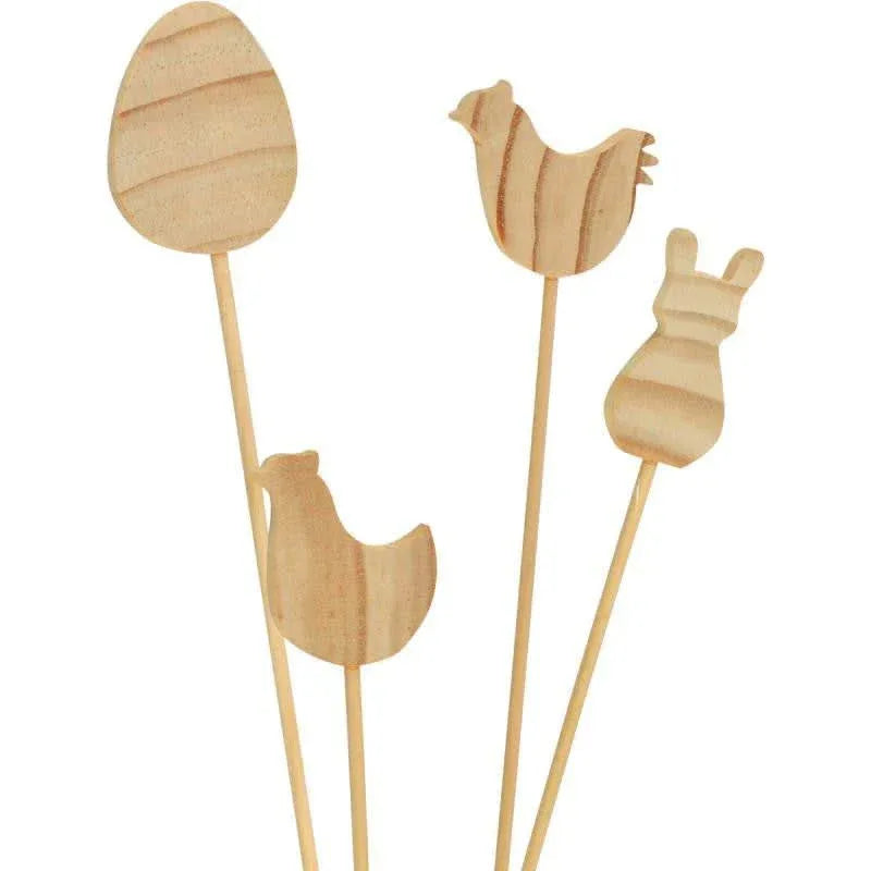 Lot de 12 piques fleurs Pâques - Ma Rentrée Facile