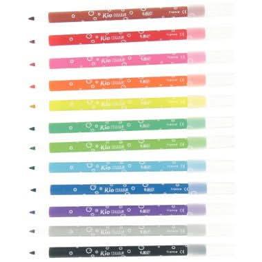 Lot de 12 pochettes de 12 feutres pointe moyenne BIC Kid Couleur - Ma Rentrée Facile